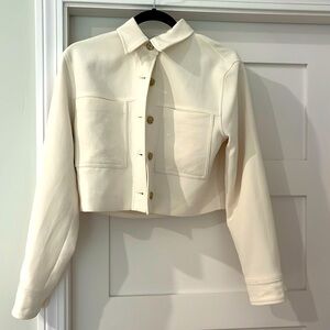 NWT Aritzia Wilfred color Light Birch Little Cropped Jacket